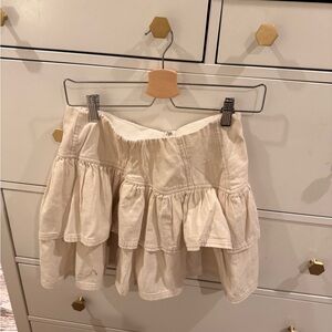 Cream Tiered Women's Skirt
